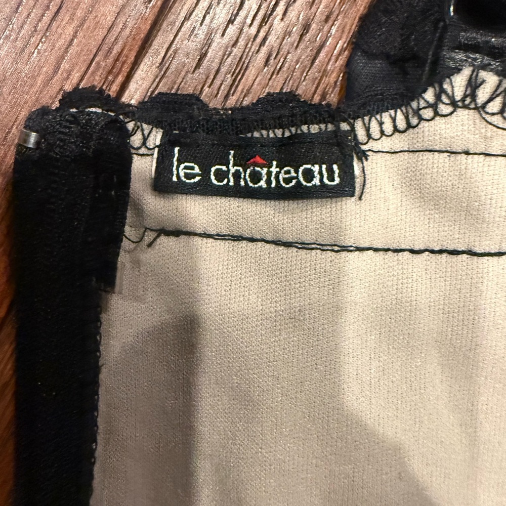 LE CHATEAU VINTAGE WOMEN’S FLORAL SATIN CORSET TOP, SIZE SMALL, BLACK - Picture 13 of 13